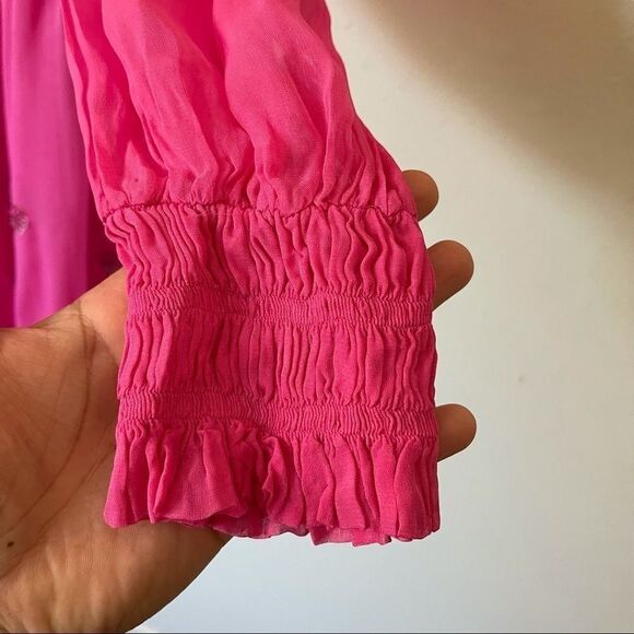 Free People Neon Moon Pink Embellished Babydoll Mini Dress NWT Boho SMALL - Picture 6 of 10